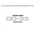 MICRO SEIKI DD-33 Owner's Manual
