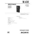 SONY M430 Service Manual