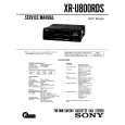 SONY XRU800RDS Service Manual