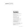 SONY TA-E901 Owner's Manual