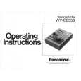 PANASONIC WVCB550 Owner's Manual