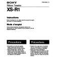 SONY XS-R1 Owner's Manual