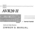 HARMAN KARDON AVR20II Owner's Manual