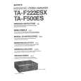 SONY TA-F500ES Owner's Manual