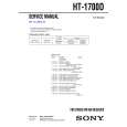 SONY HT1700D Service Manual