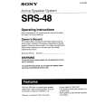 SONY SRS48 Owner's Manual