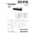 SONY RCD-W100 Service Manual