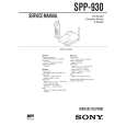 SONY SPP930 Owner's Manual