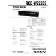 SONY RCDW222ES Service Manual