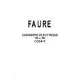 FAURE CCE475W Owner's Manual