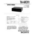SONY TAAX311 Service Manual