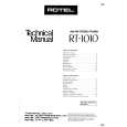 ROTEL RT-1010 Service Manual