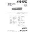 SONY MDSJE700 Service Manual