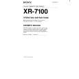 SONY XR-7100 Owner's Manual