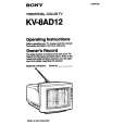 SONY KV-8AD12 Owner's Manual