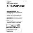 SONY XR-U330 Owner's Manual