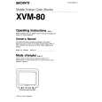 SONY XVM-80 Owner's Manual