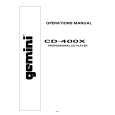 GEMINI CD-400X Owner's Manual
