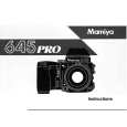 MAMIYA 645PRO Owner's Manual