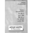 ARTHUR MARTIN ELECTROLUX TM3012W1 Owner's Manual