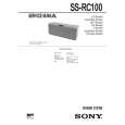 SONY SSRC100 Service Manual