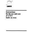 ZANUSSI FM5 Owner's Manual