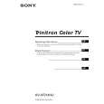 SONY KV-XF21M8J Owner's Manual
