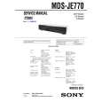 SONY MDSJE770 Service Manual