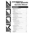ZOOM 707II GUITAR Owner's Manual