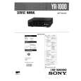 SONY YR1000 Service Manual