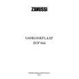 ZANUSSI ZGF644ITX Owner's Manual