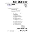 SONY MHCDX20 Service Manual