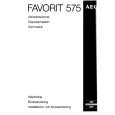 AEG FAV575WN Owner's Manual