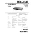 SONY MDS-JE440 Owner's Manual