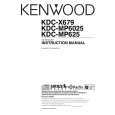KENWOOD KDCMP625 Owner's Manual