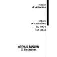 ARTHUR MARTIN ELECTROLUX TM3004X1 Owner's Manual