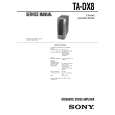 SONY TADX8 Service Manual