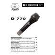 AKG D770 Owner's Manual