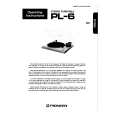 PIONEER PL-6 Owner's Manual