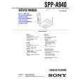 SONY SPP-A940 Owner's Manual