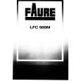 FAURE LFC589M Owner's Manual