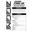 ZOOM FIRE-18 Owner's Manual