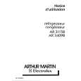 ARTHUR MARTIN ELECTROLUX AR3913B Owner's Manual