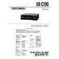 SONY XR-C190 Service Manual