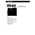 ROLAND PA-80 Owner's Manual