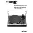 THORENS TD280 Owner's Manual