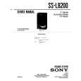 SONY SS-LB200 Service Manual