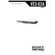 SONY VCS-63A Service Manual