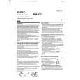 SONY RMV22 Owner's Manual
