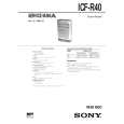 SONY ICFR40 Service Manual